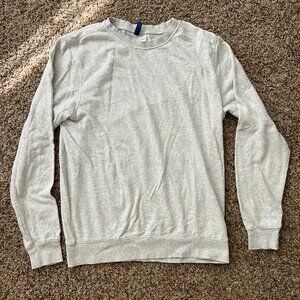H&M Crewneck Sweatshirt Light Gray Men's Medium